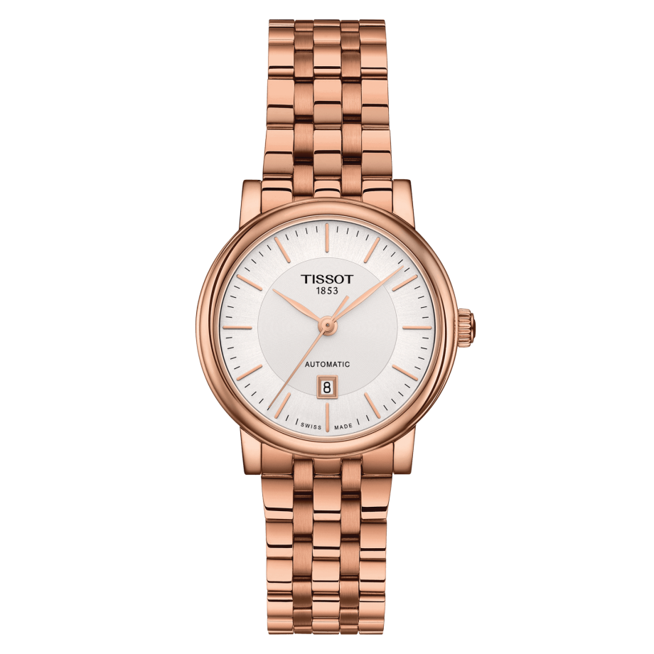Tissot T122.207.33.031.00 : Carson Premium Automatic 30 Rose Gold PVD / Silver / Bracelet