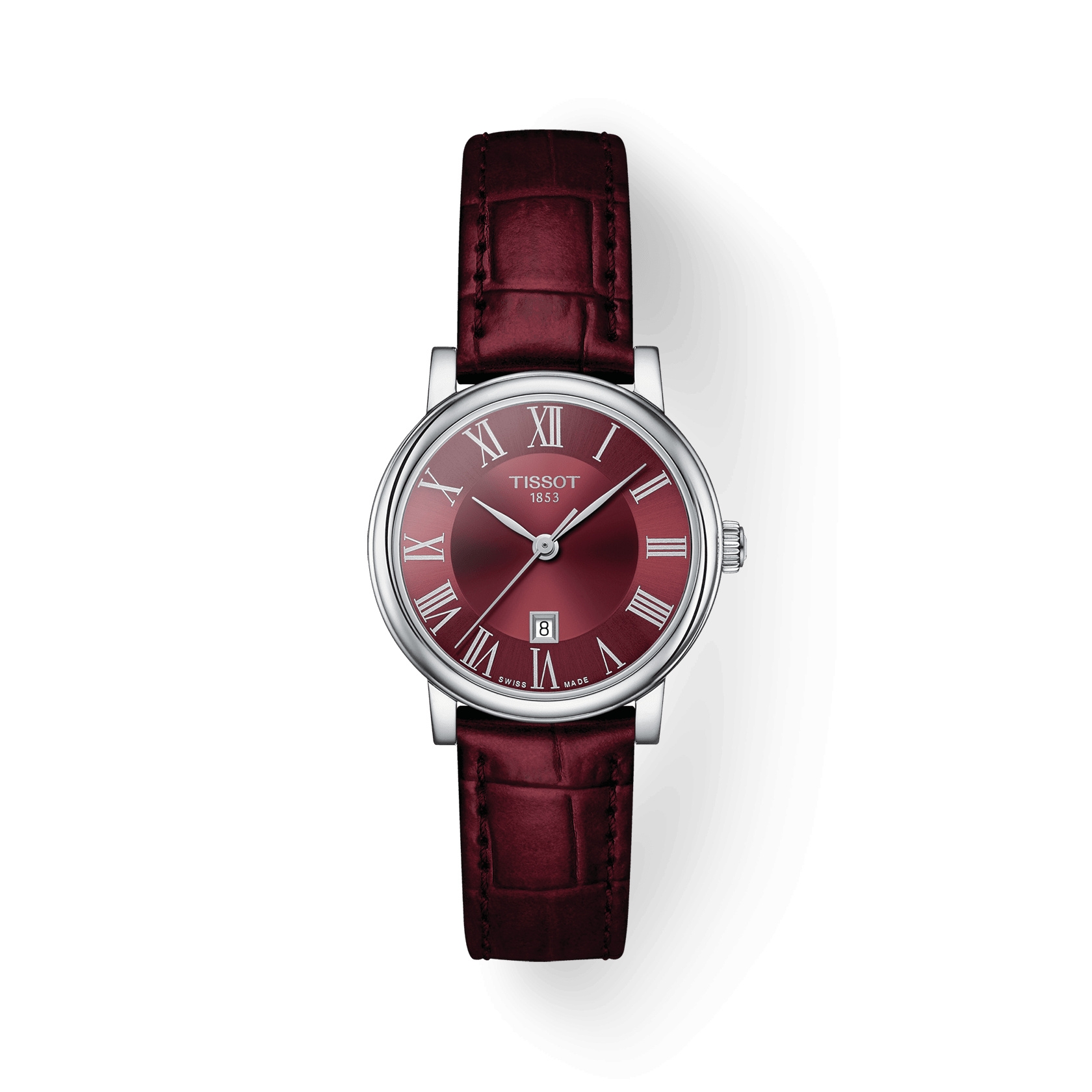 Tissot T122.210.16.373.00 : Carson Premium Quartz 30 Stainless Steel / Burgundy