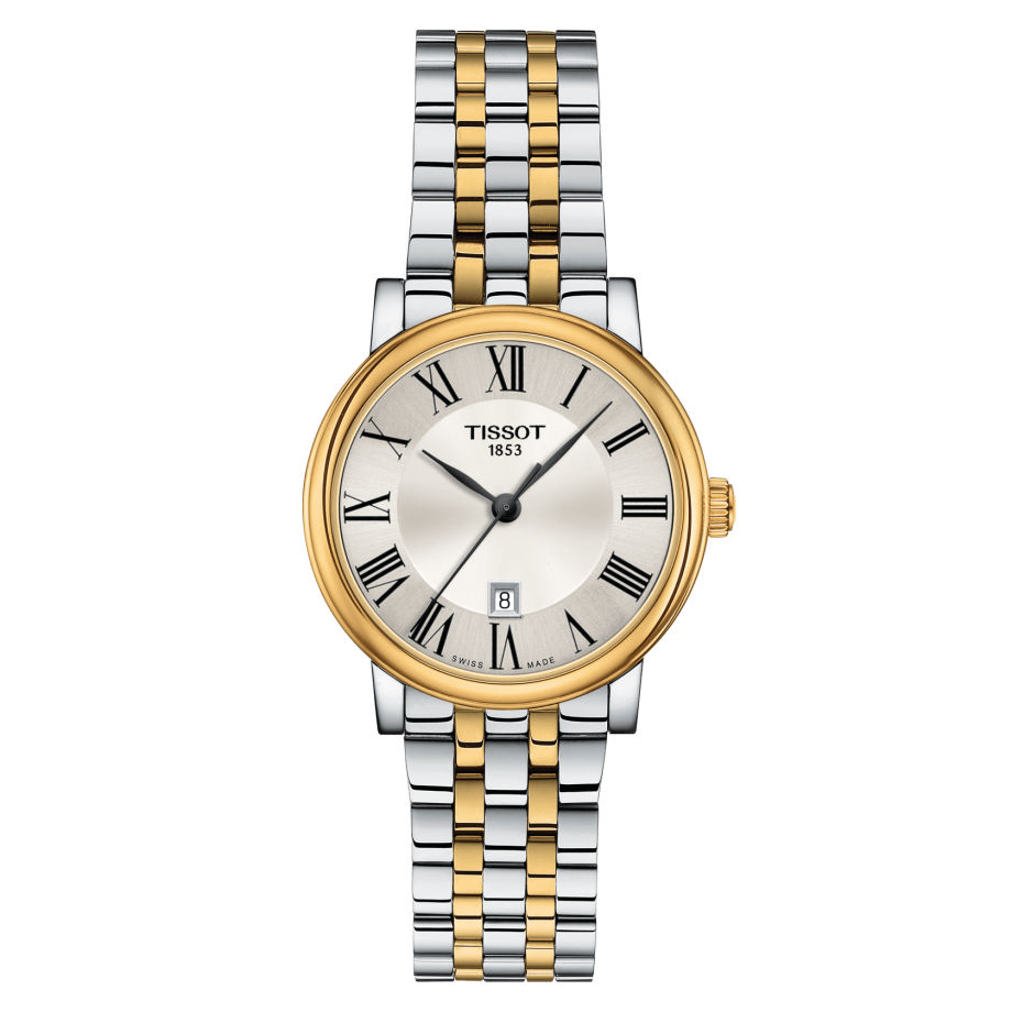 Tissot T122.210.22.033.00 : Carson Premium Quartz 30 Stainless Steel - Yellow Gold / Silver / Bracelet