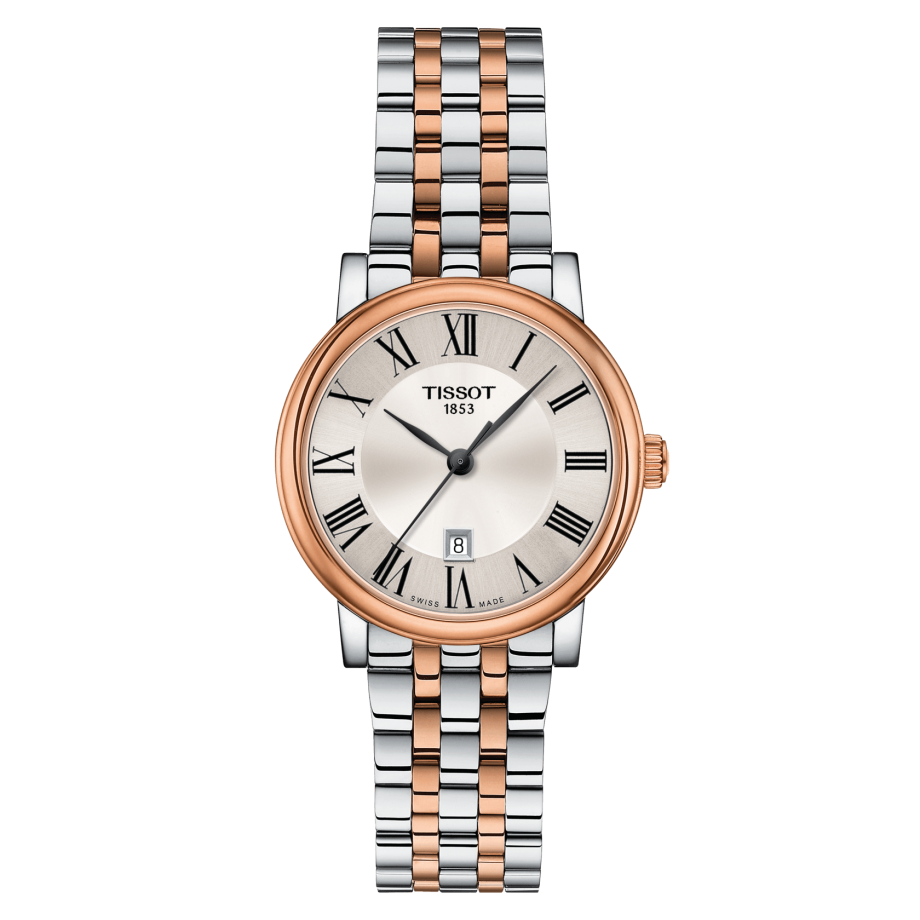 Tissot T122.210.22.033.01 : Carson Premium Quartz 30 Stainless Steel - Rose Gold  / Silver / Bracelet