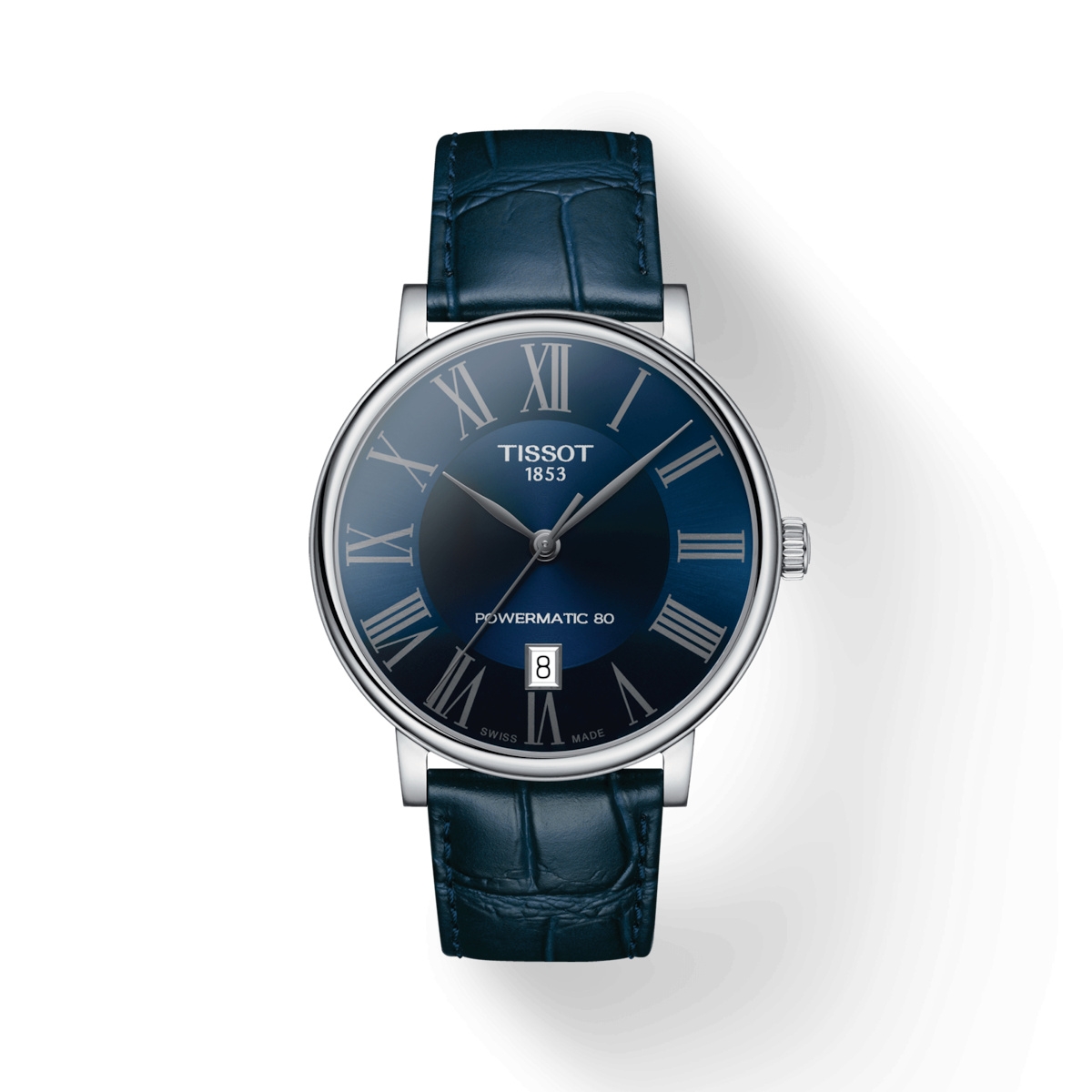 Tissot T122.407.16.043.00 : Carson Premium Powermatic 80 Stainless Steel / Blue / Strap