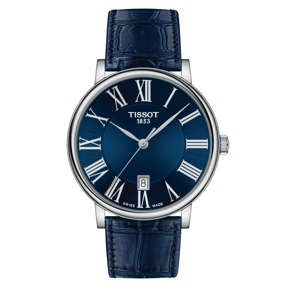 Tissot T122.410.16.043.00 : Carson Premium Quartz 40 Stainless Steel / Blue / Strap