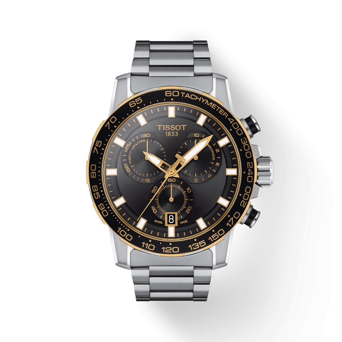 Tissot T125.617.21.051.00 : Supersport Chrono Stainless Steel - Yellow Gold / Black / Bracelet