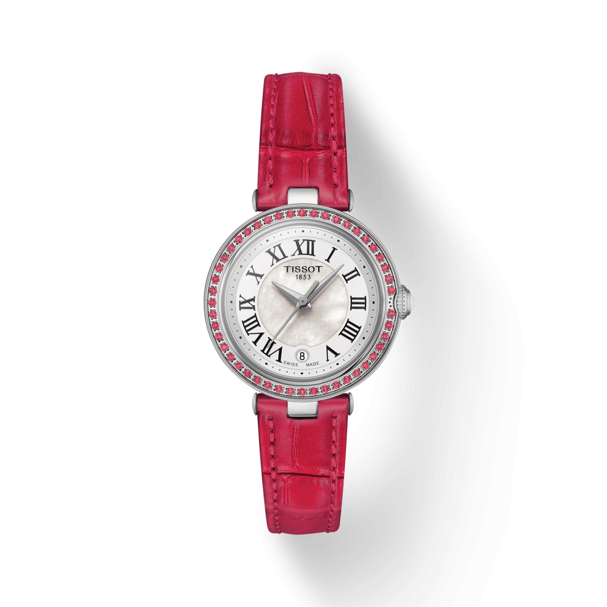 Tissot T126.010.66.113.00 : Bellissima Small Lady Stainless Steel - Topaz / MOP / Bracelet