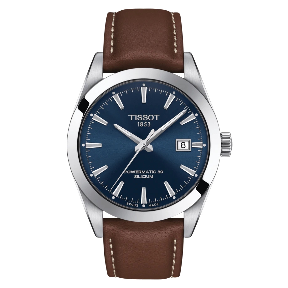 Tissot T127.407.16.041.00 : Gentleman Powermatic Stainless Steel / Blue / Strap