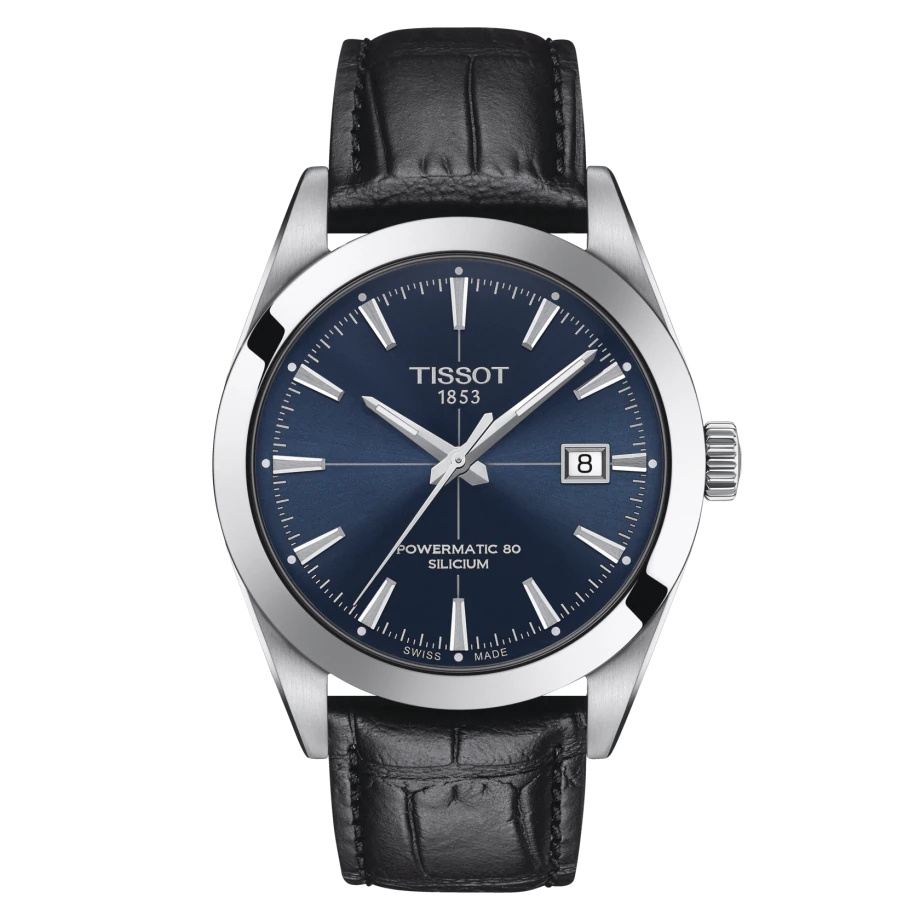 Tissot T127.407.16.041.01 : Gentleman Powermatic Stainless Steel / Blue / Strap