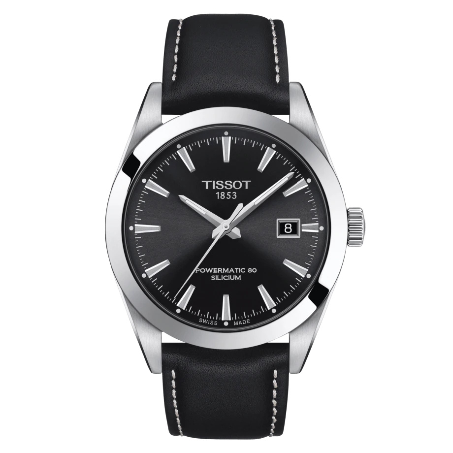 Tissot T127.407.16.051.00 : Gentleman Powermatic Stainless Steel / Black / Strap