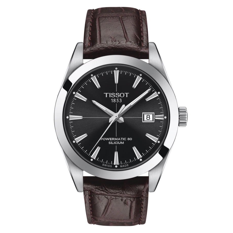 Tissot T127.407.16.051.01 : Gentleman Powermatic Stainless Steel / Black / Strap
