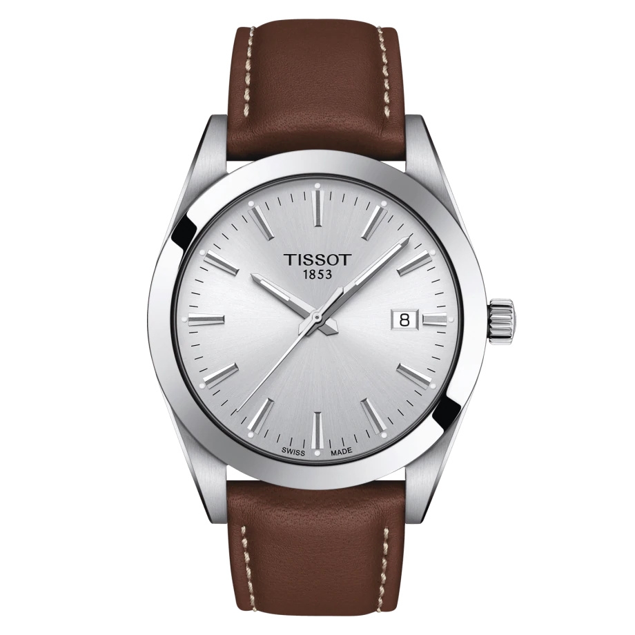 Tissot T127.410.16.031.00 : Gentleman Quartz Stainless Steel / Silver / Strap
