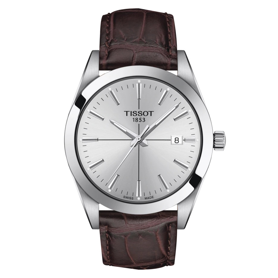 Tissot T127.410.16.031.01 : Gentleman Quartz Stainless Steel / Silver / Strap