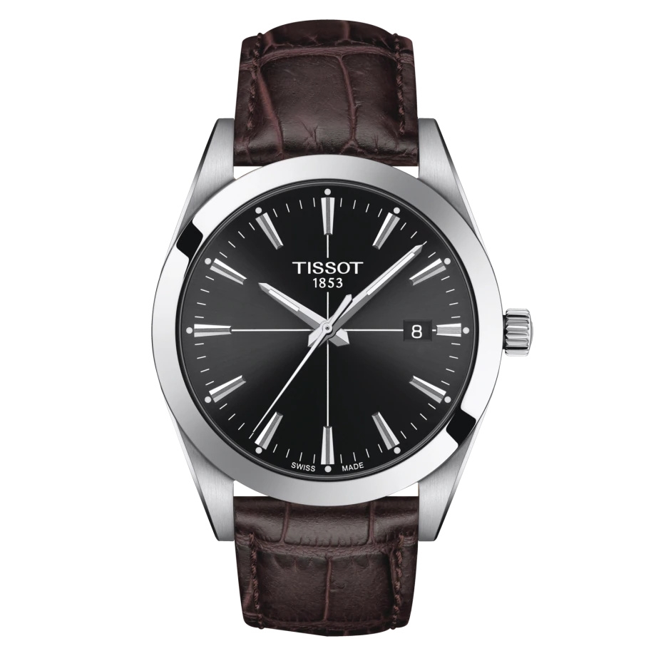 Tissot T127.410.16.051.01 : Gentleman Quartz Stainless Steel / Black / Strap