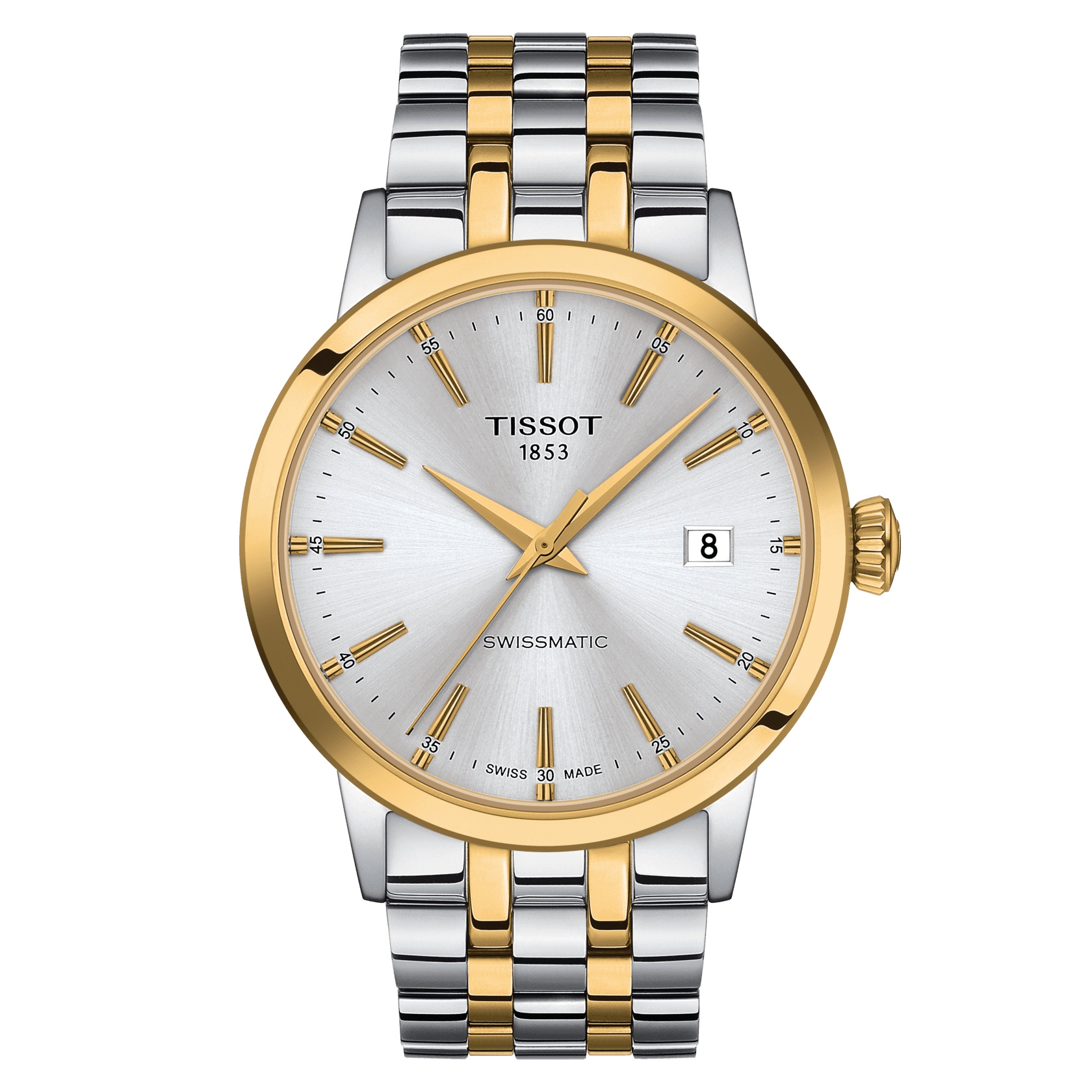Tissot T129.407.22.031.01 : Dream Swissmatic 42 Stainless Steel - Yellow Gold / Silver / Bracelet