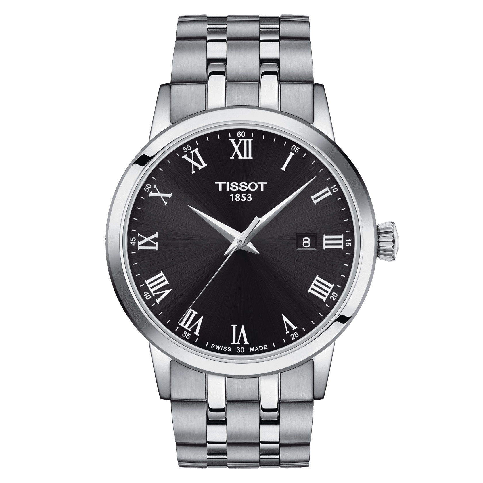 Tissot T129.410.11.053.00 : Dream Quartz 42 Stainless Steel / Black / Bracelet