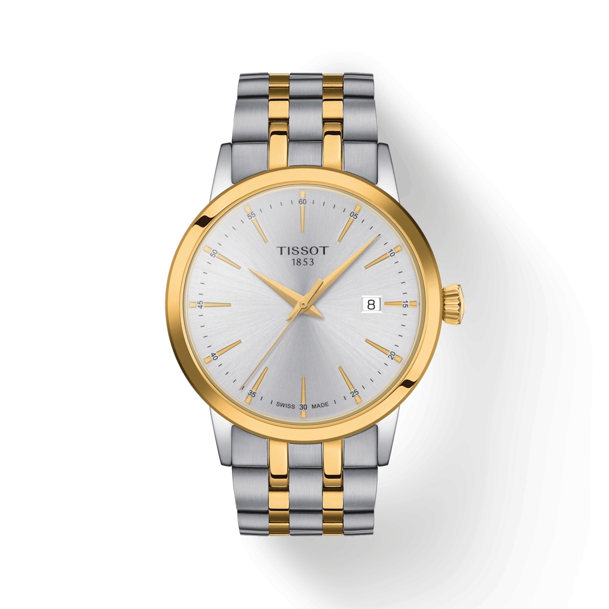 Tissot T129.410.22.031.00 : Dream Quartz 42 Stainless Steel - Yellow Gold / Silver / Bracelet