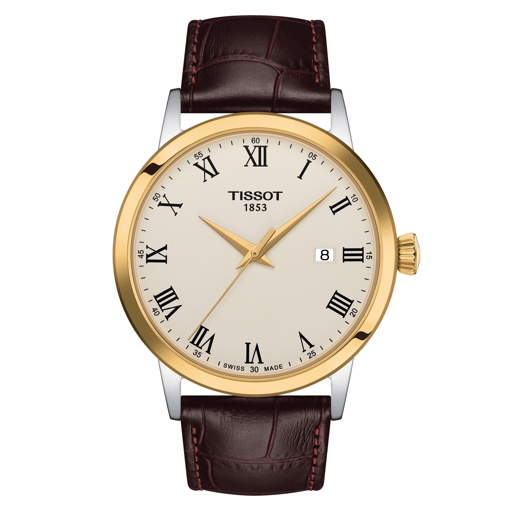 Tissot T129.410.26.263.00 : Dream Quartz 42 Stainless Steel - Yellow Gold / Ivory