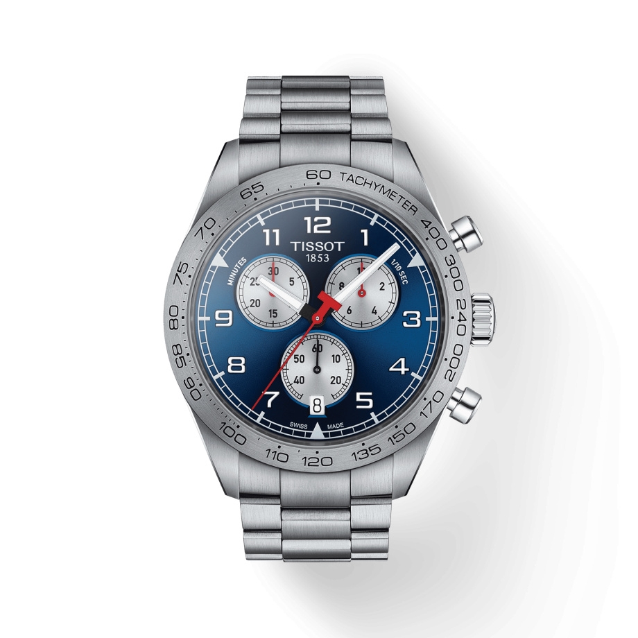 Tissot T131.617.11.042.00 : PRS 516 Quartz Chronograph Stainless Steel / Blue / Bracelet