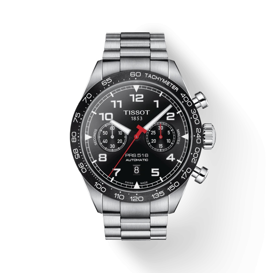Tissot T131.627.11.052.00 : PRS 516 Automatic Chronograph Stainless Steel / Black / Bracelet