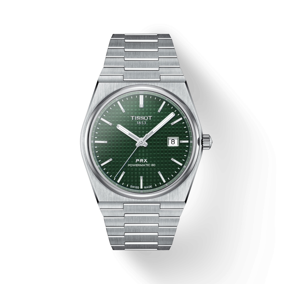 Tissot T137.407.11.091.00 : PRX Powermatic 80 Stainless Steel / Green