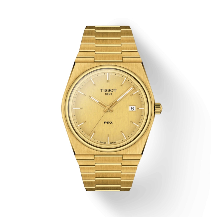 Tissot T137.410.33.021.00 : PRX Quartz Yellow Gold / Champagne