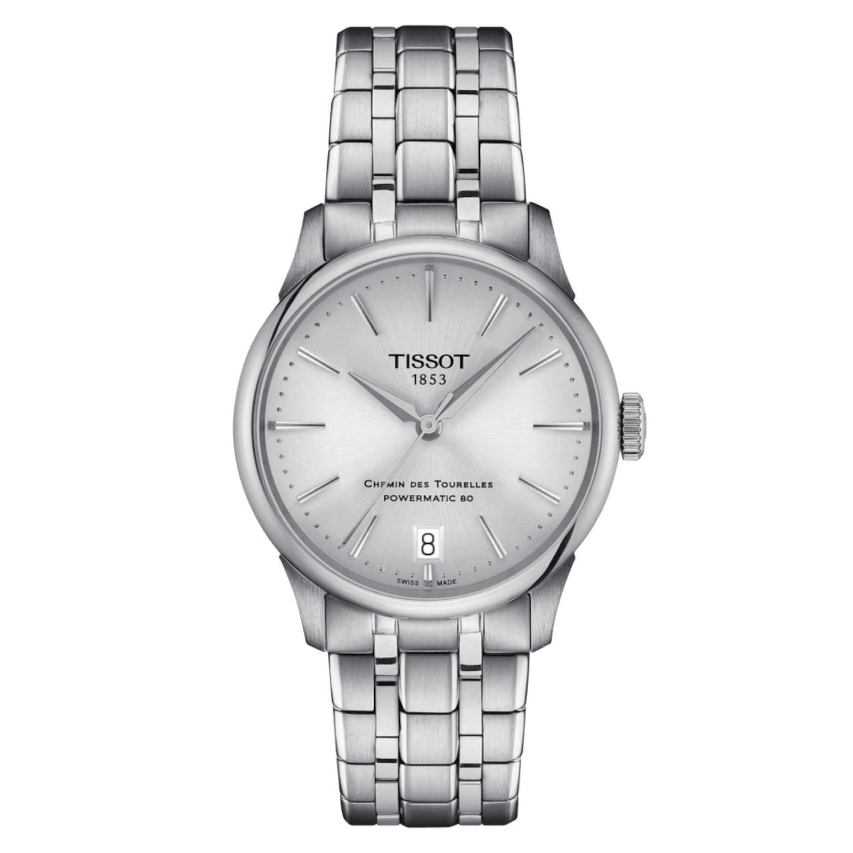 Tissot T139.207.11.031.00 : Chemin Des Tourelles Powermatic 80 34 Stainless Steel / Silver / Bracelet