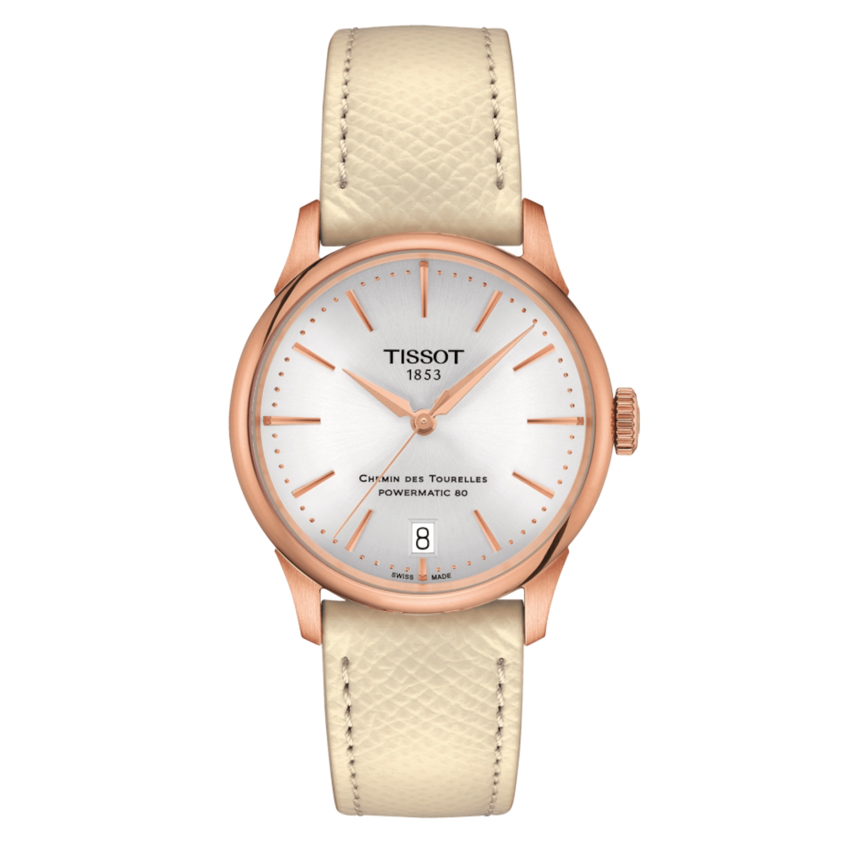 Tissot T139.207.36.031.00 : Chemin Des Tourelles Powermatic 80 34 Rose Gold / Silver