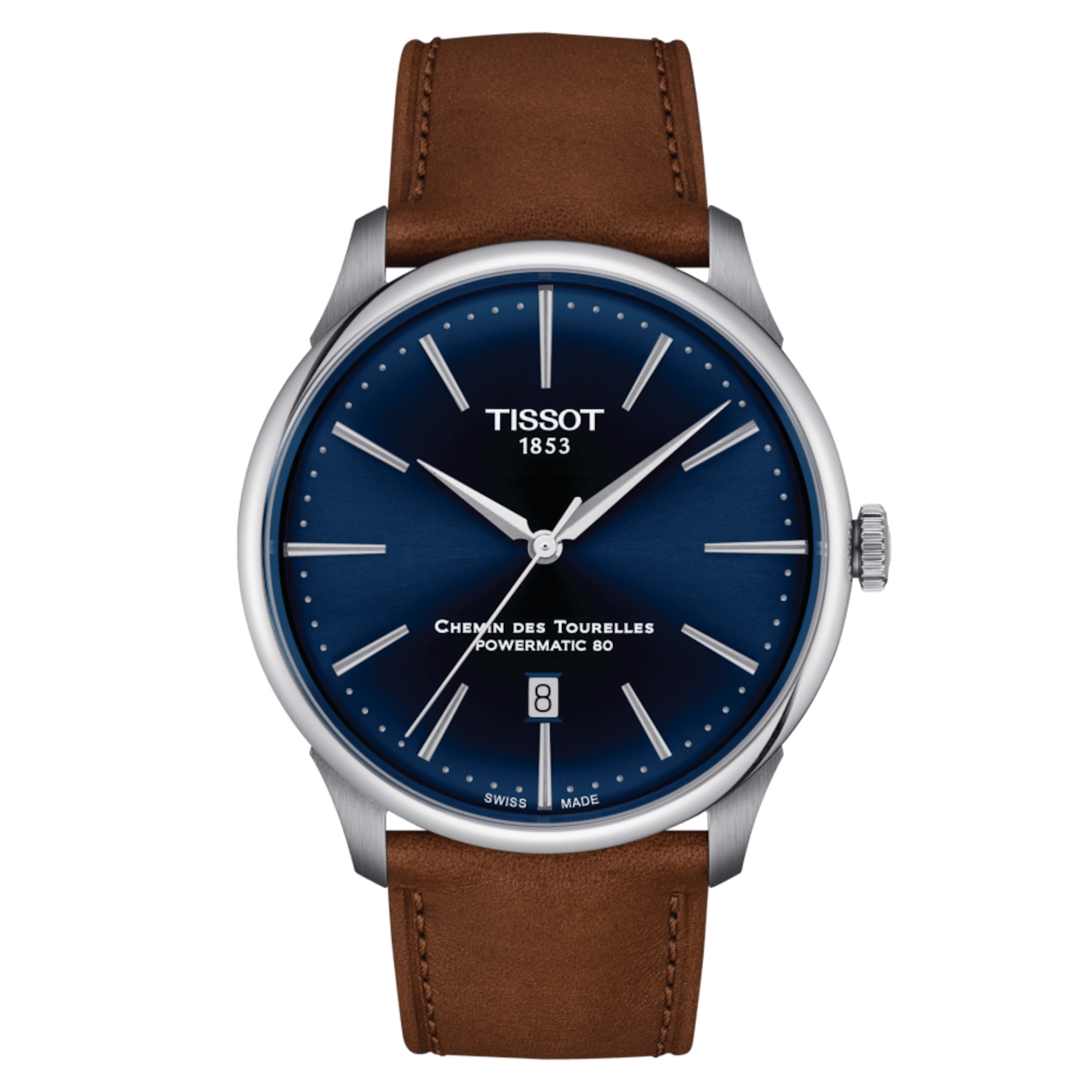 Tissot T139.407.16.041.00 : Chemin Des Tourelles Powermatic 80 42 Stainless Steel / Blue