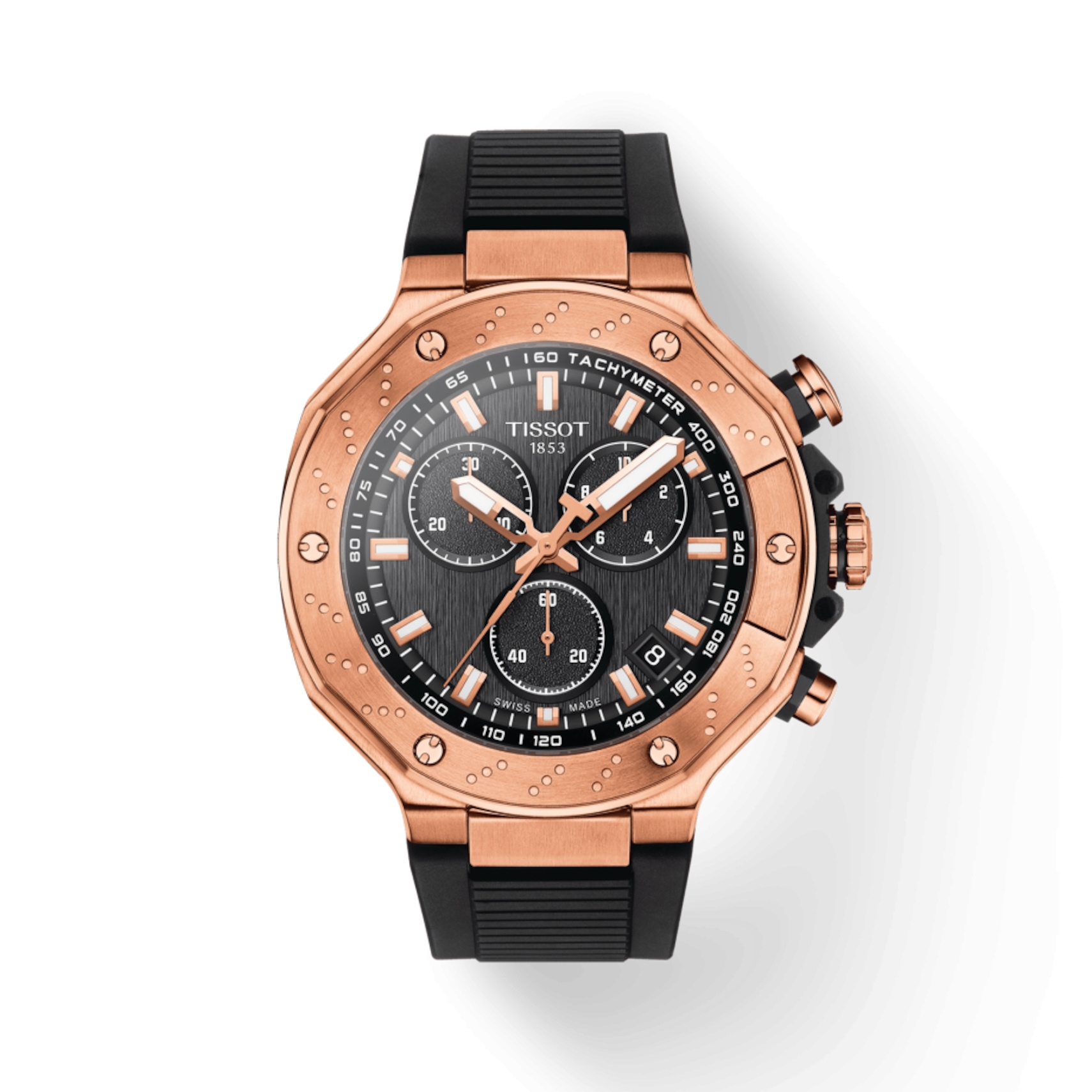 Tissot T141.417.37.051.00 : T-Race Chronograph Rose Gold / Black / Rubber
