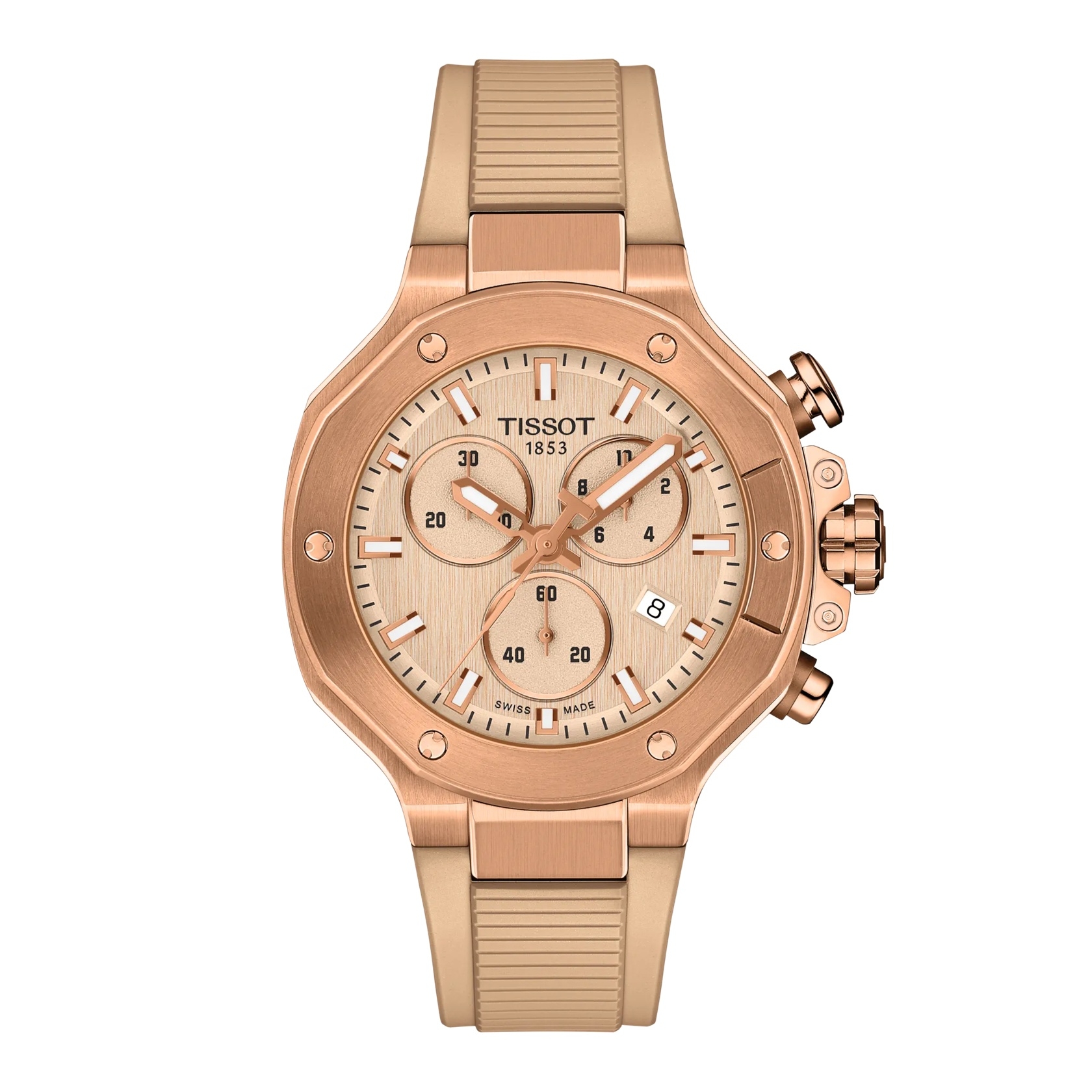 Tissot T141.817.37.501.00 : T-Race Chronograph 38 Carnation Gold / Nude