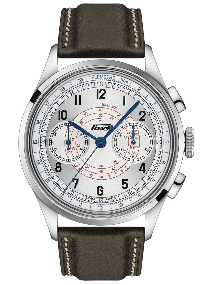 Tissot T142.462.16.032.00 : Telemeter 1938 Chronograph Stainless Steel / Silver