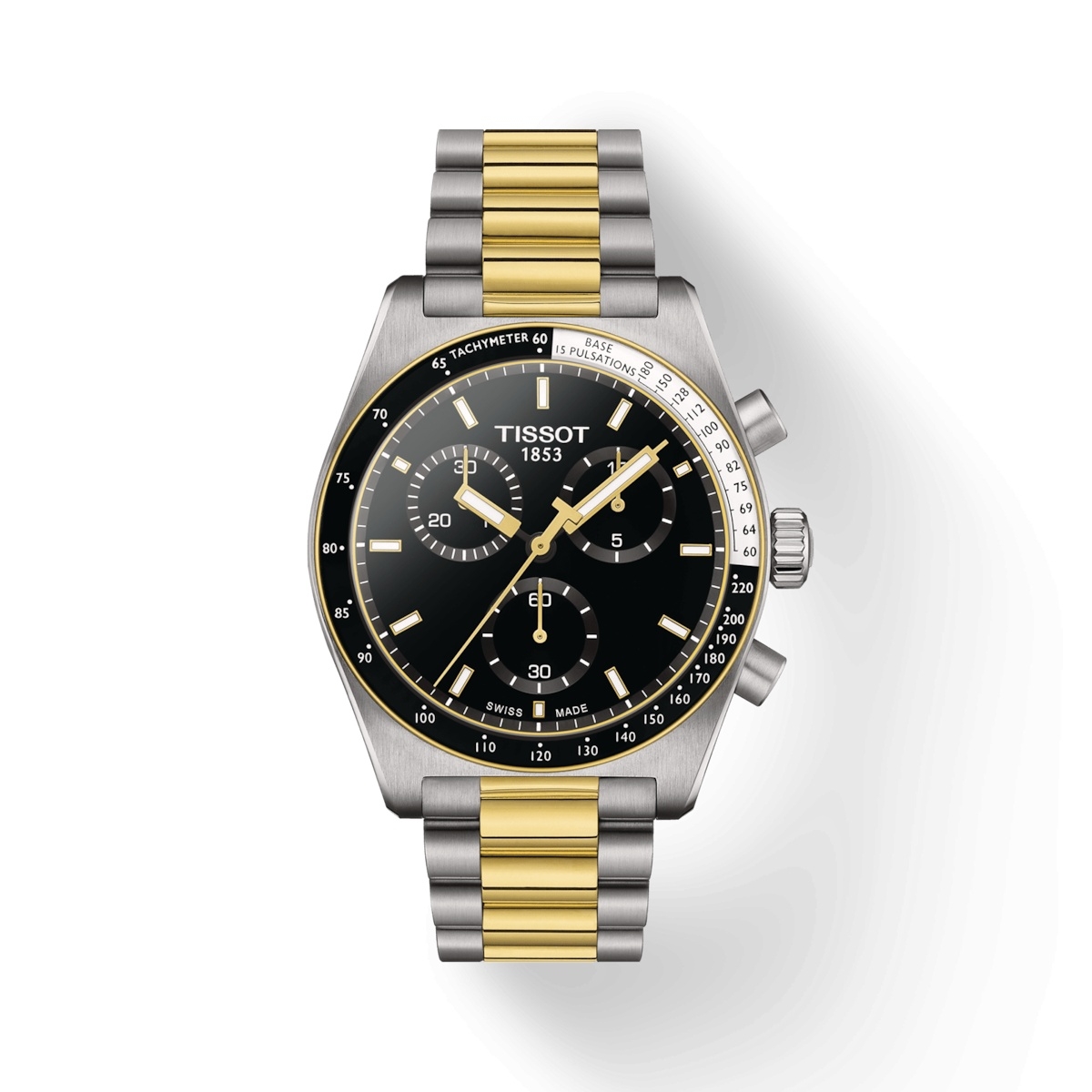Tissot T149.417.22.051.00 : PR516 Chronograph Quartz Stainless Steel - Yellow Gold  / Black / Bracelet