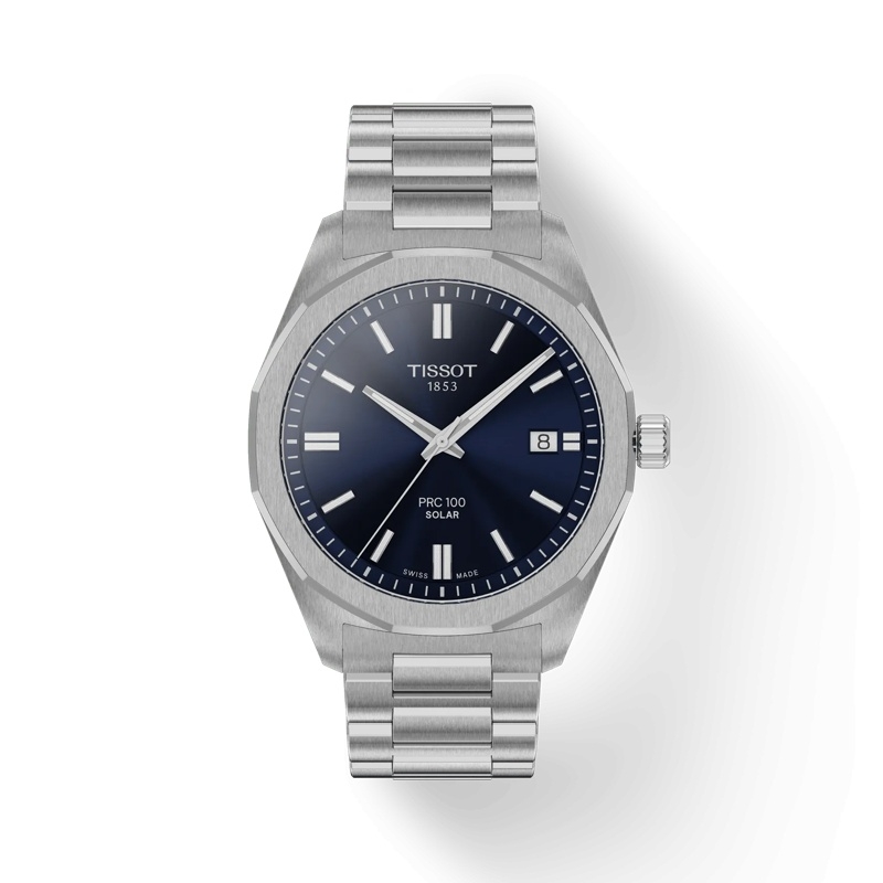 Tissot T151.422.11.041.00 : PRC 100 Solar Quartz 39 Stainless Steel / Blue / Bracelet