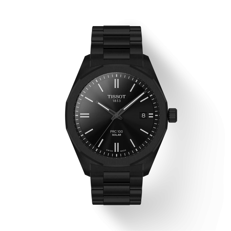Tissot T151.422.33.051.00 : PRC 100 Solar Quartz 39 PVD / Black / Bracelet