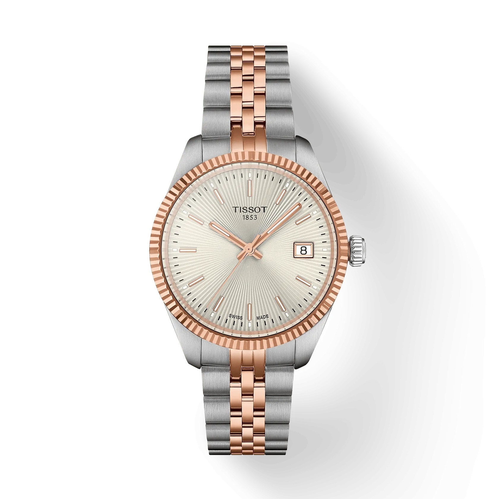 Tissot T156.210.22.031.01 : Ballade 34 Stainless Steel - Rose Gold / Silver / Bracelet