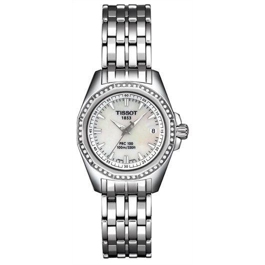 Tissot T22.1.181.21 : PRC 100 Quartz 29.7 Stainless Steel / MOP / Bracelet