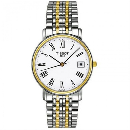 Tissot T52.2.481.13 : Desire Quartz 34 Stainless Steel / Yellow Gold PVD / White / Bracelet