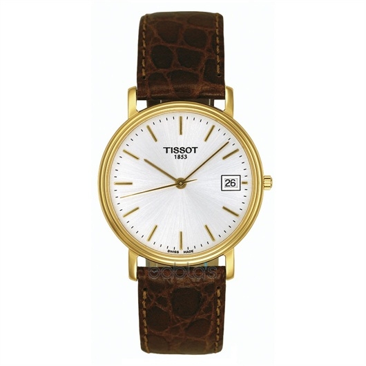 Tissot T52.5.411.31 : Desire Quartz 34 Yellow Gold PVD / Silver / Strap
