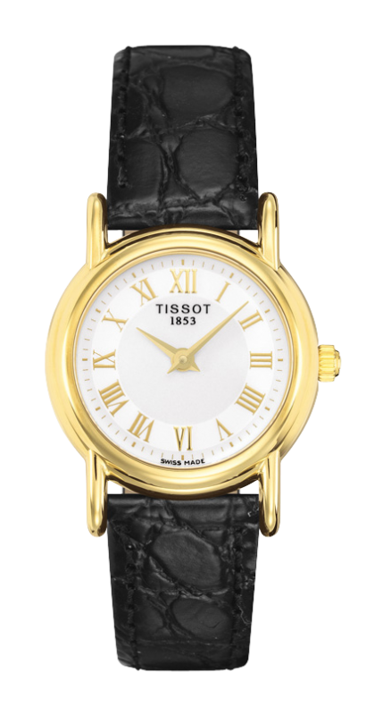 Tissot T71.3.129.13 : Carson Quartz 26.8 Yellow Gold / Silver / Strap