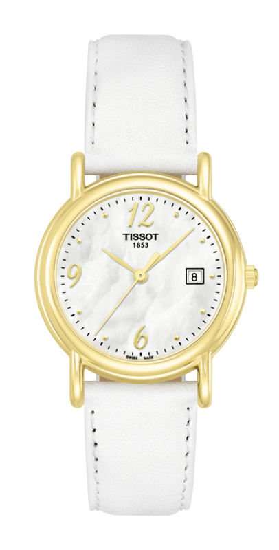 Tissot T71.3.129.74 : Carson Quartz 26.8 Yellow Gold / MOP / Strap