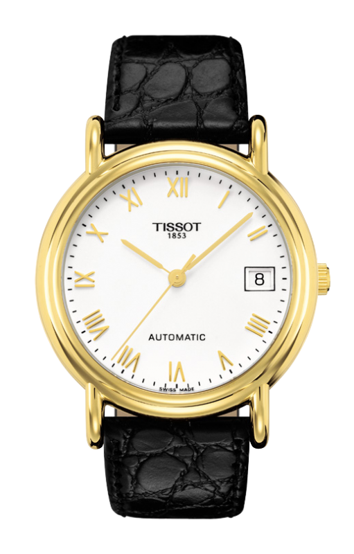 Tissot T71.3.430.13 : Carson Automatic 35.5 Yellow Gold / White / Strap