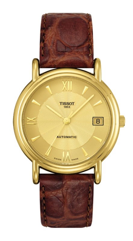 Tissot T71.3.464.24 : Carson Automatic 35.5 Yellow Gold / Champagne / Strap