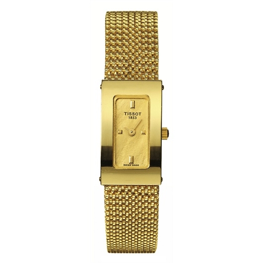Tissot T73.3.322.21 : Bellflower Carree Yellow Gold / Champagne / Bracelet
