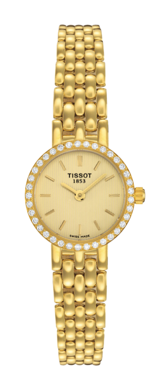Tissot T74.3.112.21 : Caliente Quartz 19.3 Yellow Gold / Diamond / Champagne / Bracelet
