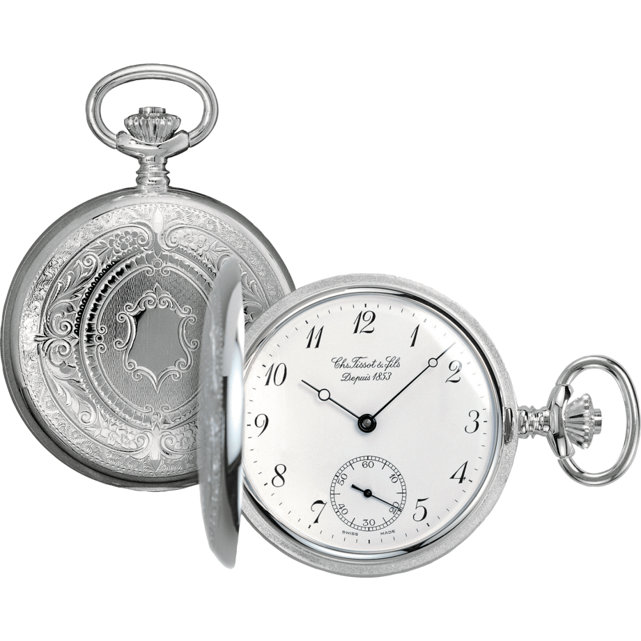 Tissot T83.1.406.12 : Tissot Savonnette Mechanical Silver / White