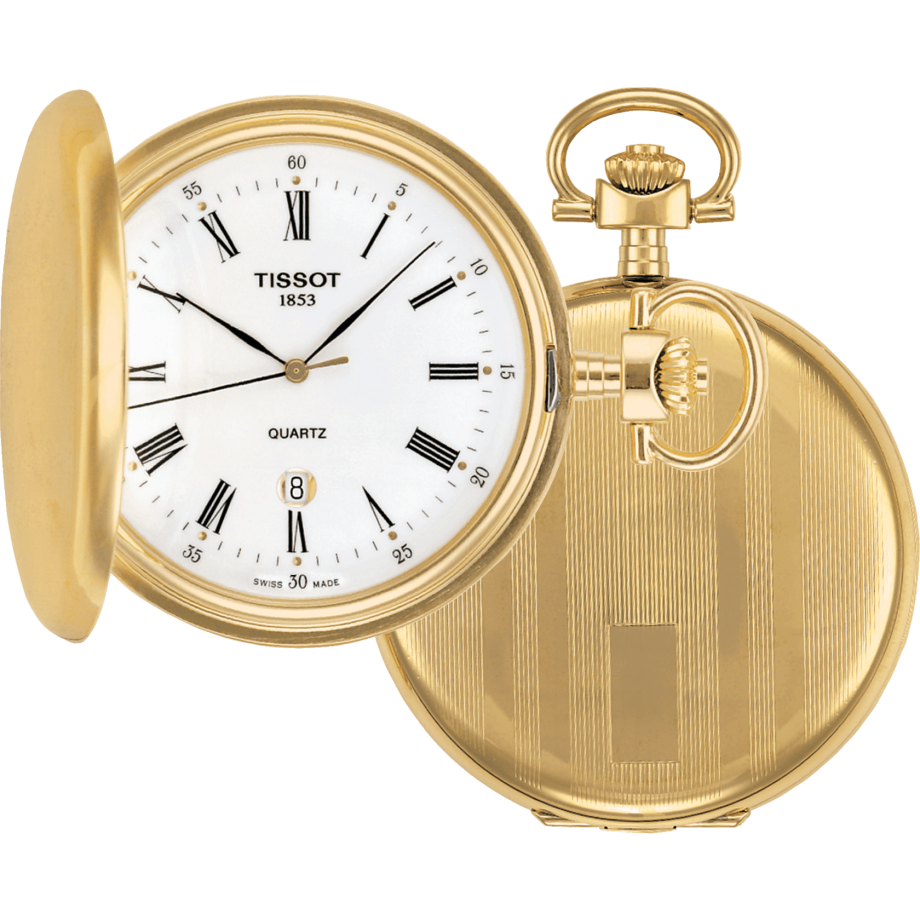 Tissot T83.4.553.13 : Savonnette Yellow Gold / White