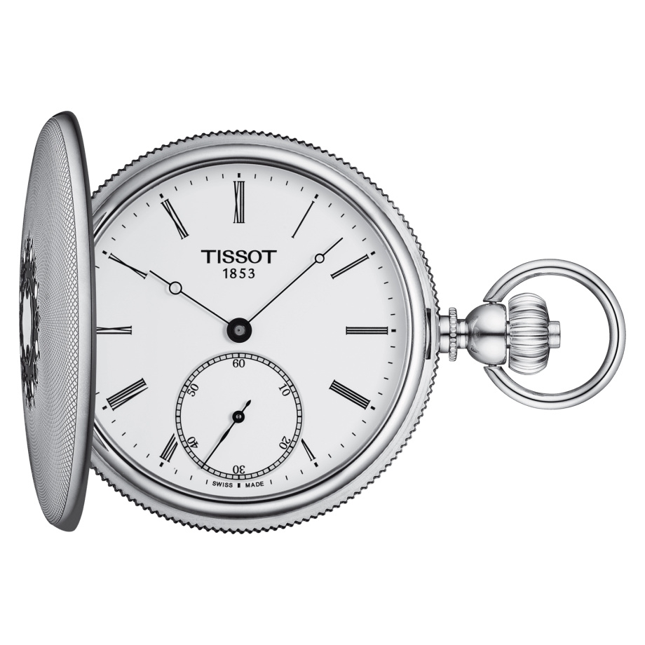 Tissot T867.405.19.013.00 : Savonnette Mechanical Stainless Steel / White - Roman
