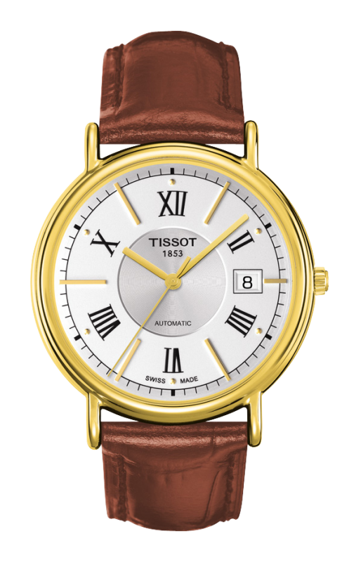 Tissot T907.407.16.038.00 : Carson Automatic 40 Yellow Gold / Silver / Strap