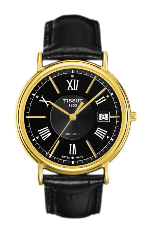 Tissot T907.407.16.058.00 : Carson Automatic 40 Yellow Gold / Black / Strap