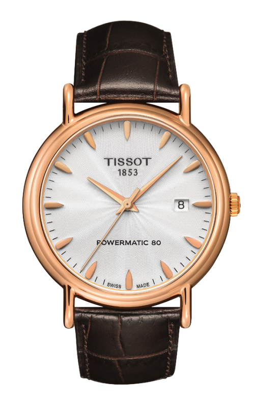 Tissot T907.407.76.031.00 : Carson Powermatic 80 40 Rose Gold / Silver / Strap