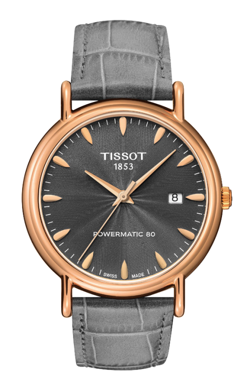 Tissot T907.407.76.081.00 : Carson Powermatic 80 40 Rose Gold / Grey / Strap
