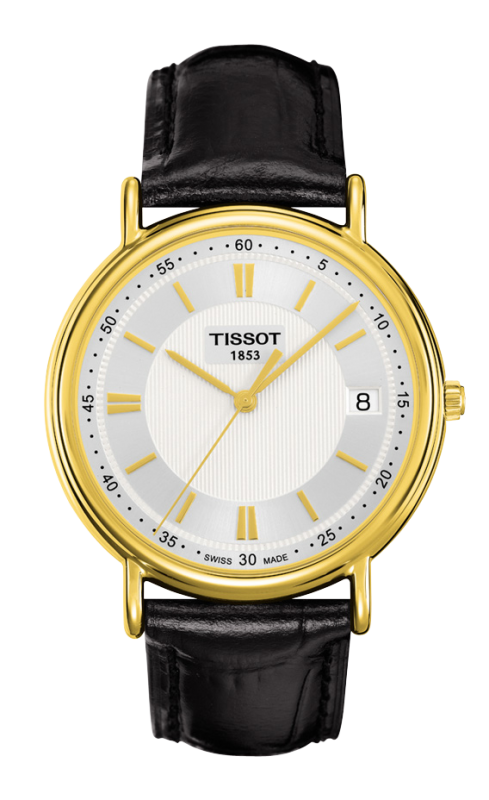 Tissot T907.410.16.031.00 : Carson Quartz 40 Yellow Gold / Silver / Strap